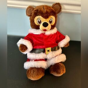 Build a bear with Santa clause outfit plush toy lot of 3 pieces Christmas